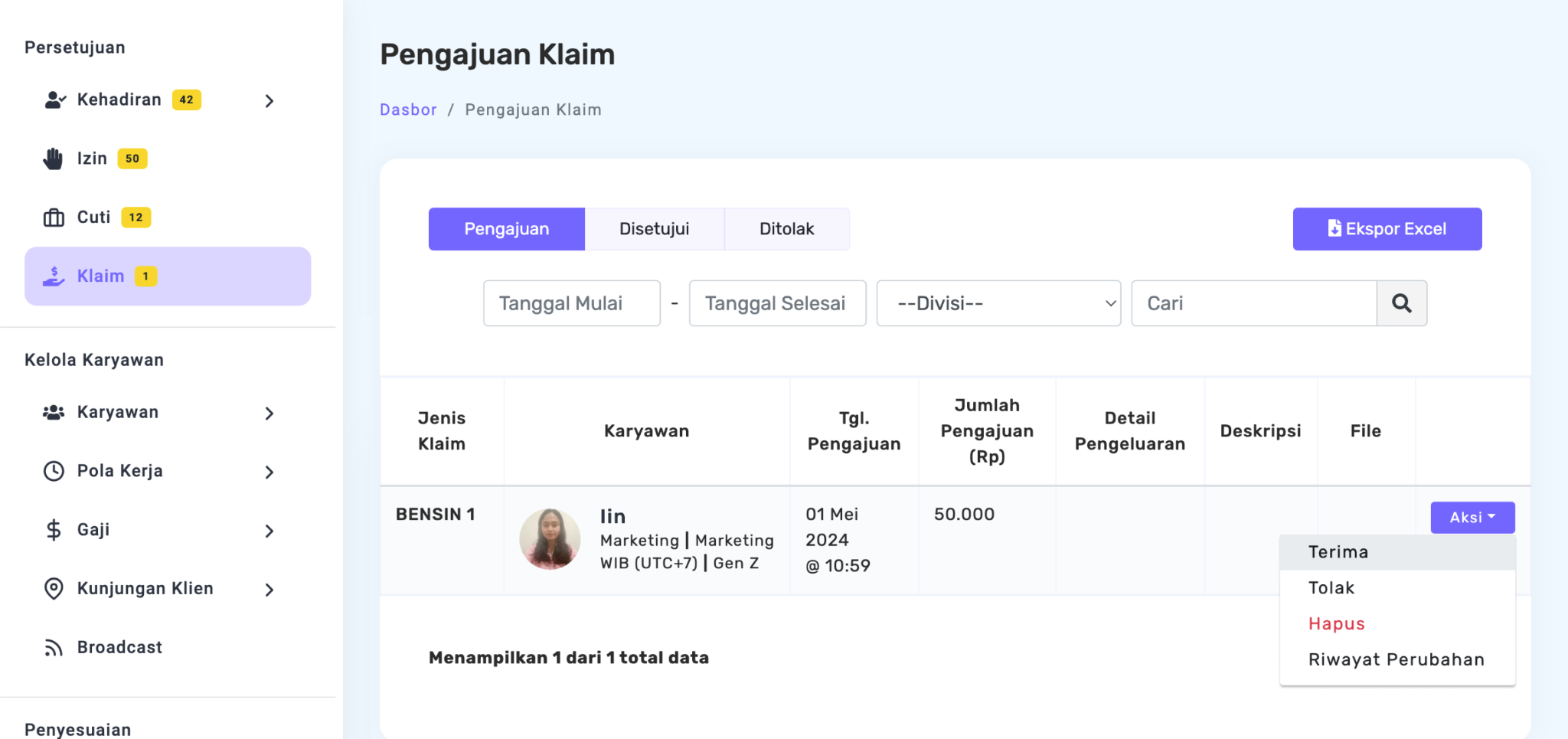 claim page
