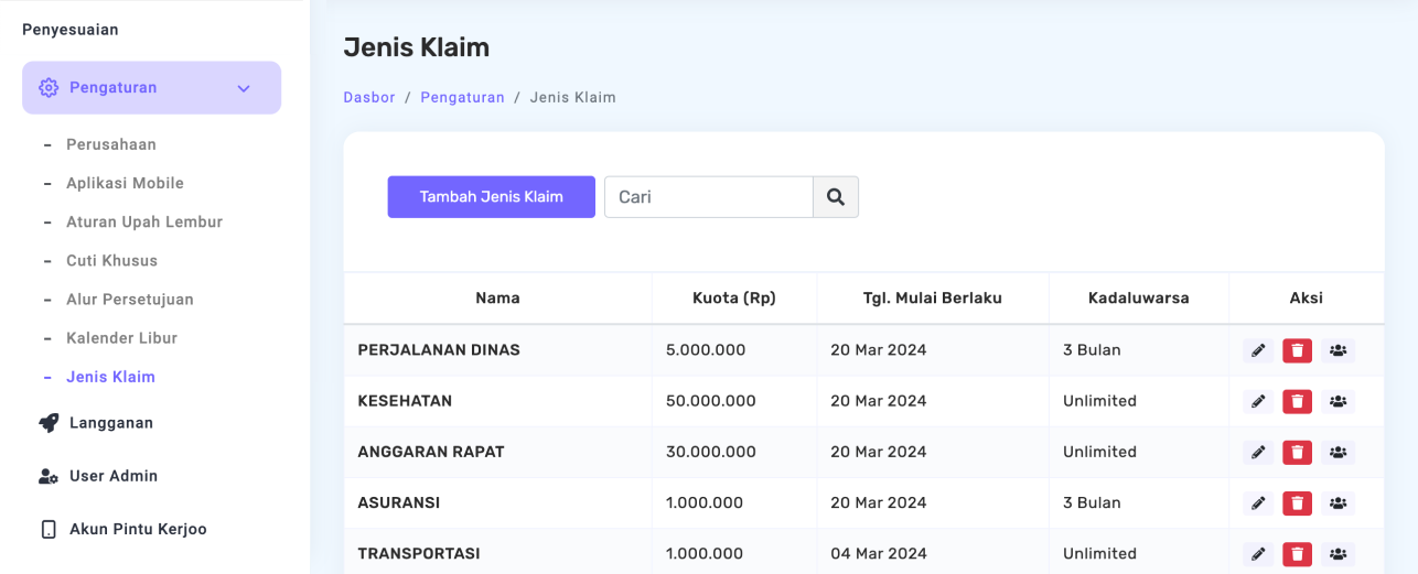 claim page