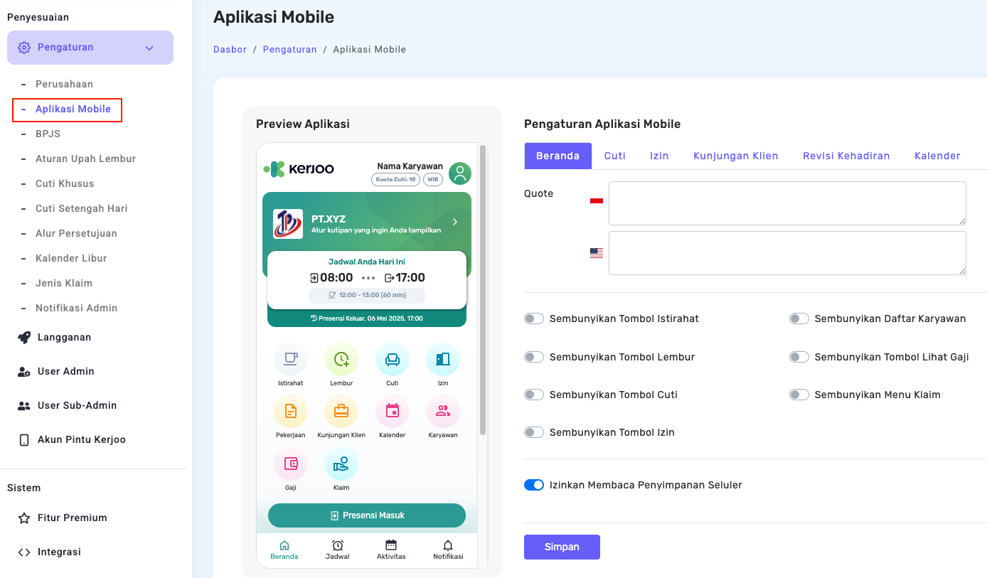 Mobile Application