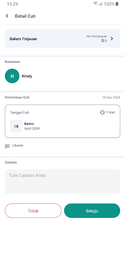 Alur persetujuan page